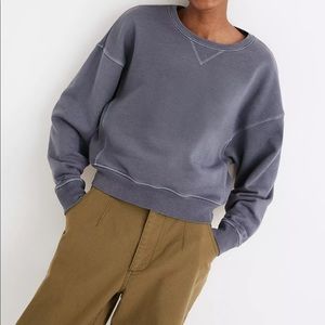 Madewell Rivet & Thread Logo Rib-Insert Sweatshirt